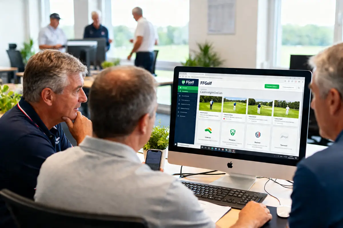 pexels-michal-pech-213601-757318 (1) Professionnels consultant l'extranet FFGolf sur ordinateur dans un bureau lumineux et moderne